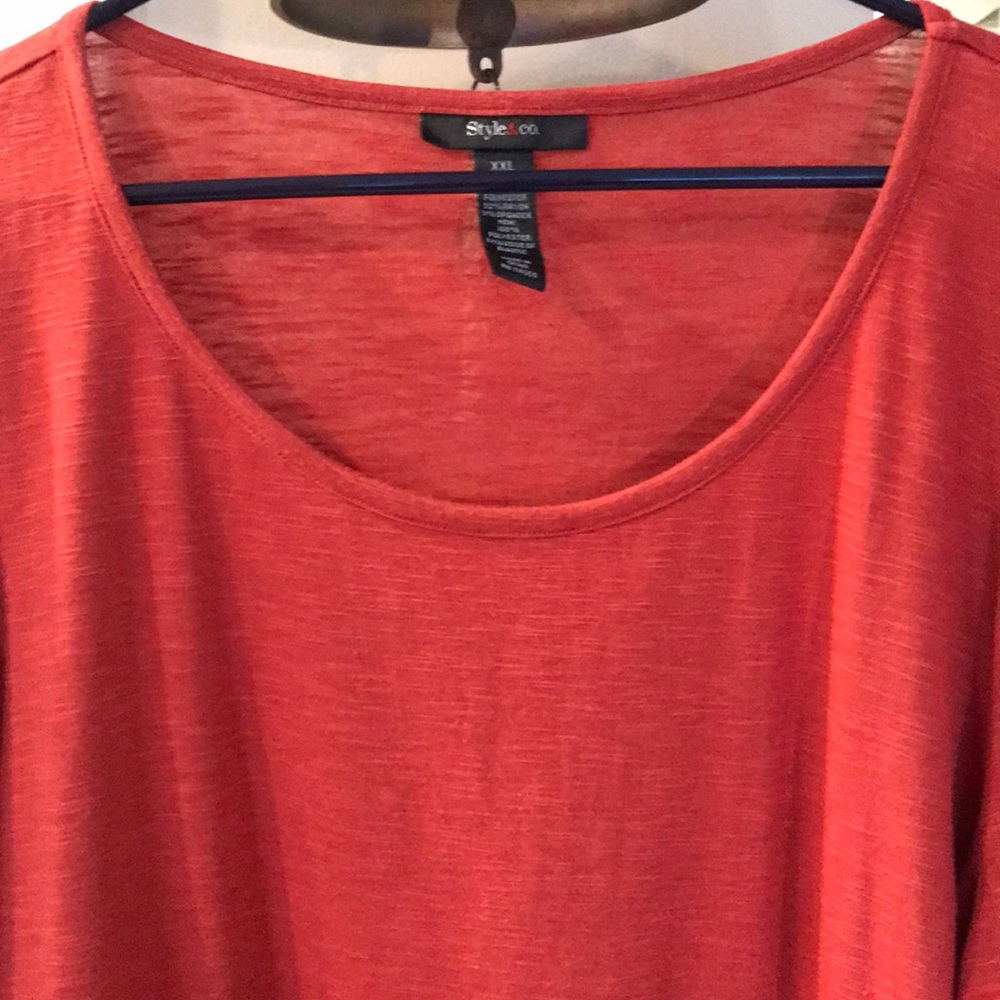 Style & Co burnt orange tunic